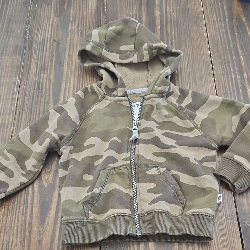 Carter's Toddler Camo Zip Hooded Jacket Size 18 Months